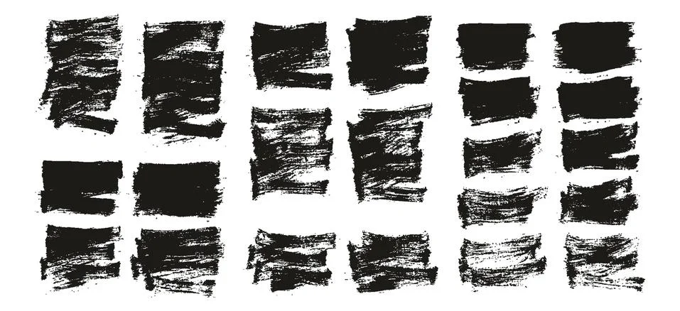 Flat Paint Brush Thin Short Background High Detail Abstract Vector Stock Illustration