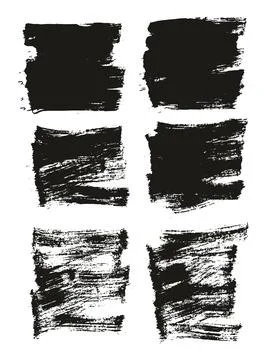 Flat Paint Brush Thin Short Background High Detail Abstract Vector Illustrazione stock