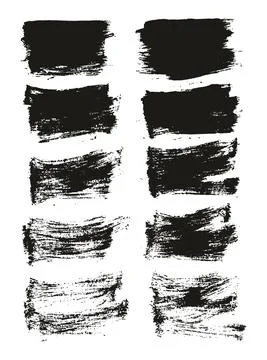 Flat Paint Brush Thin Short Background High Detail Abstract Vector Stock Illustration