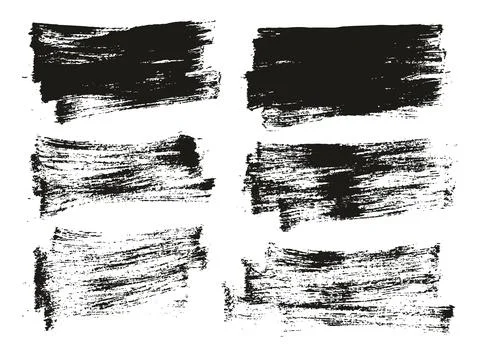 Flat Paint Brush Thin Short Background High Detail Abstract Vector Stock Illustration