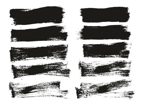 Flat Paint Brush Thin Short Background High Detail Abstract Vector Stock Illustration