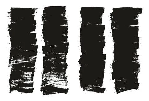 Flat Paint Brush Thin Short Background High Detail Abstract Vector Illustrazione stock