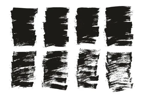 Flat Paint Brush Thin Short Background High Detail Abstract Vector Illustrazione stock