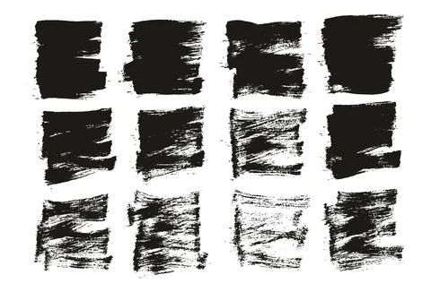 Flat Paint Brush Thin Short Background High Detail Abstract Vector Stock Illustration