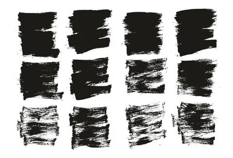 Flat Paint Brush Thin Short Background High Detail Abstract Vector Stock Illustration