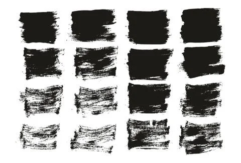 Flat Paint Brush Thin Short Background High Detail Abstract Vector Illustrazione stock