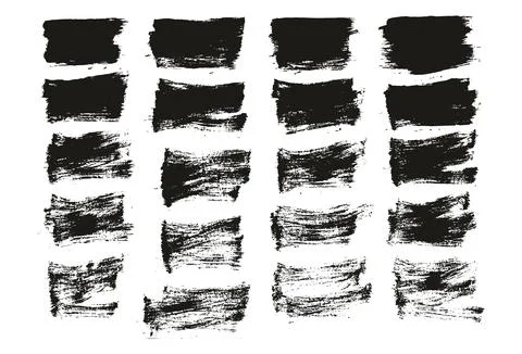 Flat Paint Brush Thin Short Background High Detail Abstract Vector Illustrazione stock