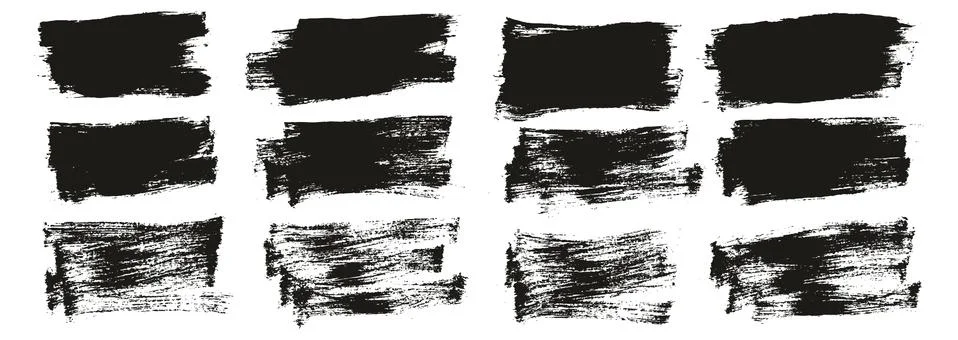 Flat Paint Brush Thin Short Background High Detail Abstract Vector Stock Illustration