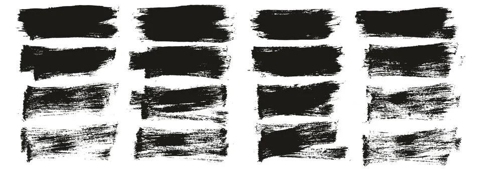 Flat Paint Brush Thin Short Background High Detail Abstract Vector Stock-Illustration