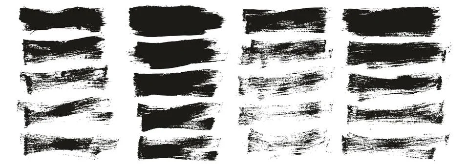 Flat Paint Brush Thin Short Background High Detail Abstract Vector Stock Illustration