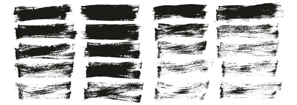 Flat Paint Brush Thin Short Background High Detail Abstract Vector Stock Illustration