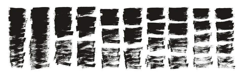Flat Paint Brush Thin Short Background High Detail Abstract Vector Illustrazione stock