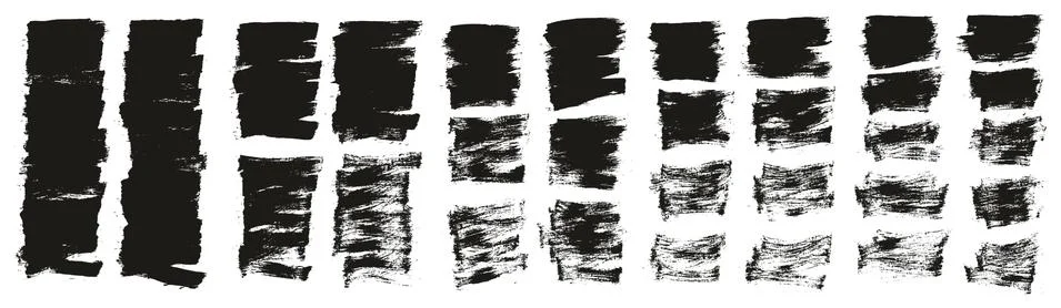 Flat Paint Brush Thin Short Background High Detail Abstract Vector Stock Illustration