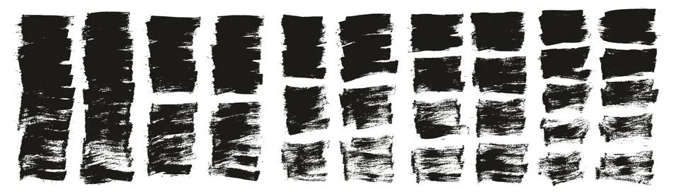 Flat Paint Brush Thin Short Background High Detail Abstract Vector Stock Illustration