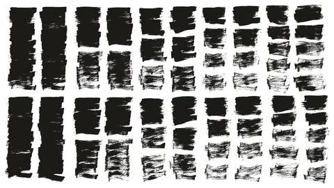 Flat Paint Brush Thin Short Background High Detail Abstract Vector Stock Illustration