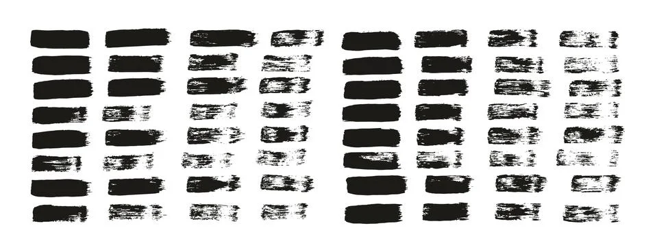Flat Paint Brush Thin Straight Lines High Detail Abstract Vector Background Illustrazione stock