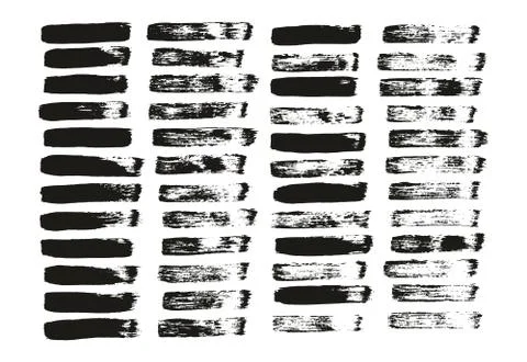 Flat Paint Brush Thin Straight Lines High Detail Abstract Vector Background Stock-Illustration