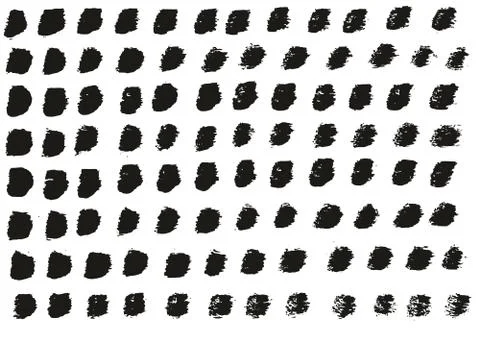 Flat Paint Brush Thin Straight Lines High Detail Abstract Vector Background Set Stock Illustration