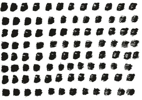 Flat Paint Brush Thin Straight Lines High Detail Abstract Vector Background Set Stock Illustration