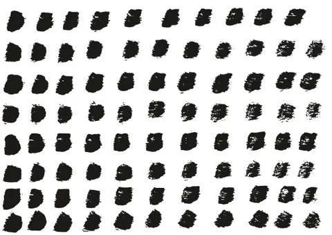 Flat Paint Brush Thin Straight Lines High Detail Abstract Vector Background Set Stock Illustration