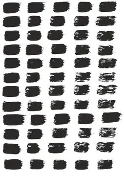 Flat Paint Brush Thin Straight Lines High Detail Abstract Vector Background Set Stockillustratie