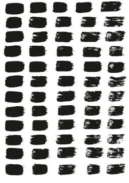 Flat Paint Brush Thin Straight Lines High Detail Abstract Vector Background Set Stockillustratie