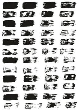 Flat Paint Brush Thin Straight Lines High Detail Abstract Vector Background Set イラスト素材