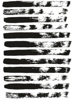 Flat Paint Brush Thin Straight Lines High Detail Abstract Vector Background Set Stockillustratie