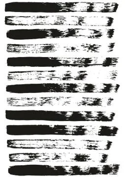 Flat Paint Brush Thin Straight Lines High Detail Abstract Vector Background Set 스톡 일러스트
