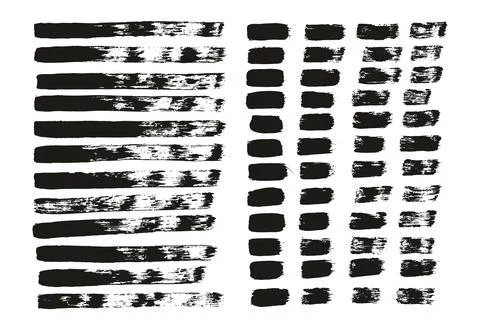 Flat Paint Brush Thin Straight Lines High Detail Abstract Vector Background Stock Illustration