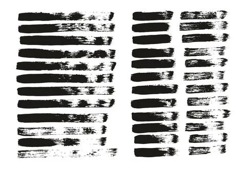 Flat Paint Brush Thin Straight Lines High Detail Abstract Vector Background Stock Illustration