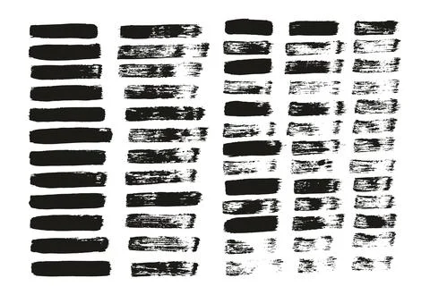 Flat Paint Brush Thin Straight Lines High Detail Abstract Vector Background Stock Illustration