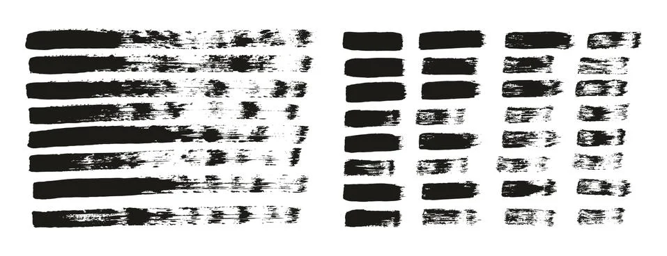 Flat Paint Brush Thin Straight Lines High Detail Abstract Vector Background Stock Illustration