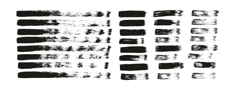 Flat Paint Brush Thin Straight Lines High Detail Abstract Vector Background Illustrazione stock