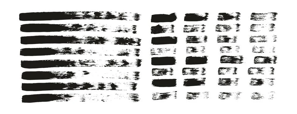 Flat Paint Brush Thin Straight Lines High Detail Abstract Vector Background Illustrazione stock