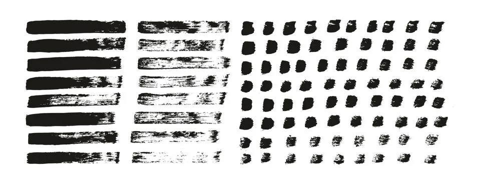 Flat Paint Brush Thin Straight Lines High Detail Abstract Vector Background Illustrazione stock