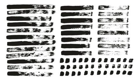 Flat Paint Brush Thin Straight Lines High Detail Abstract Vector Background Stock Illustration