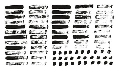 Flat Paint Brush Thin Straight Lines High Detail Abstract Vector Background Illustrazione stock