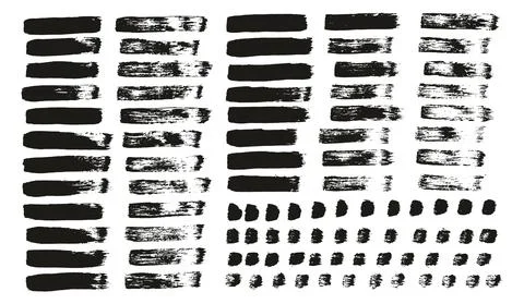Flat Paint Brush Thin Straight Lines High Detail Abstract Vector Background Stockillustratie