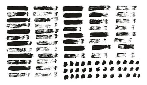 Flat Paint Brush Thin Straight Lines High Detail Abstract Vector Background Stockillustratie