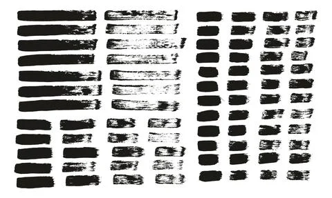 Flat Paint Brush Thin Straight Lines High Detail Abstract Vector Background Stock Illustration