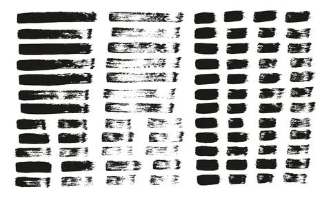 Flat Paint Brush Thin Straight Lines High Detail Abstract Vector Background Stockillustratie