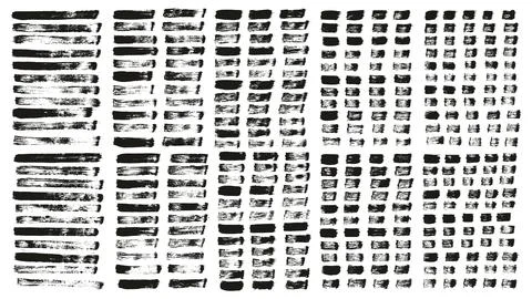 Flat Paint Brush Thin Straight Lines High Detail Abstract Vector Stock Illustration