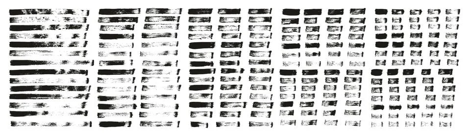 Flat Paint Brush Thin Straight Lines High Detail Abstract Vector Illustrazione stock