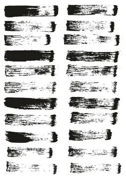 Flat Paint Brush Thin Straight Lines High Detail Abstract Vector Stock Illustration