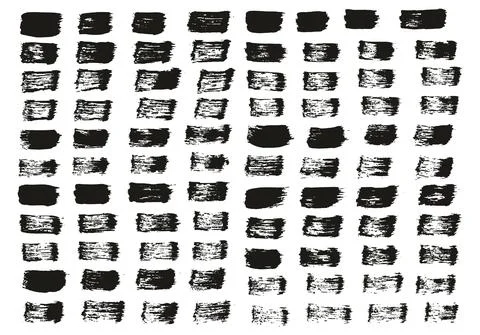 Flat Paint Brush Thin Straight Lines High Detail Abstract Vector Stock Illustration