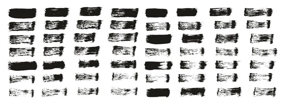 Flat Paint Brush Thin Straight Lines High Detail Abstract Vector Illustrazione stock