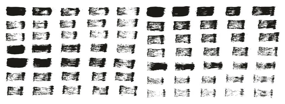 Flat Paint Brush Thin Straight Lines High Detail Abstract Vector Stock Illustration