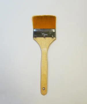 Flat paint brush on a white background. 스톡 사진