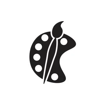 Flat palette icon symbol vector Illustration. Stock Illustration